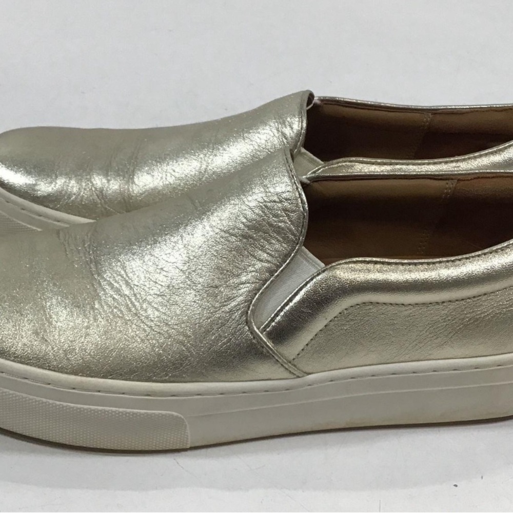 Women’s Tory Burch Metallic Goat Leather Slip On Sneakers Size 7.5M